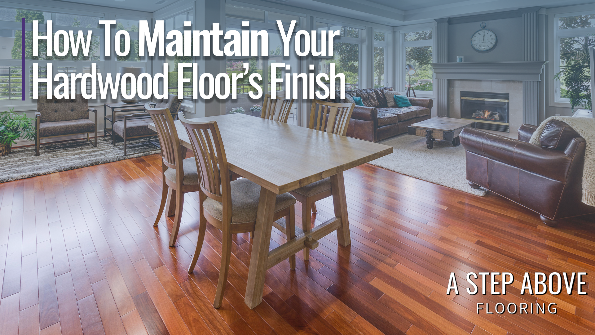Dining room table and chairs on hardwood floor